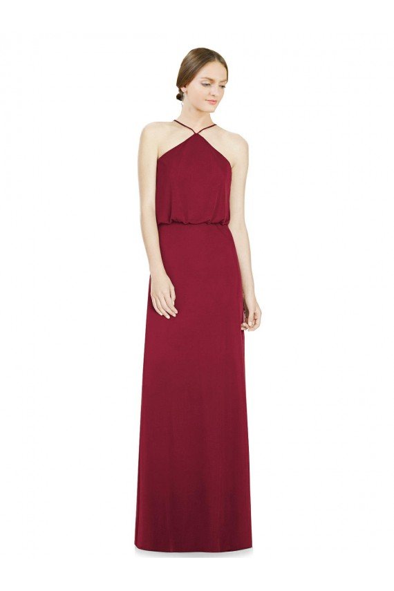 Sleek Halter Neck A-Line Chiffon Bridesmaid Dress Bristol