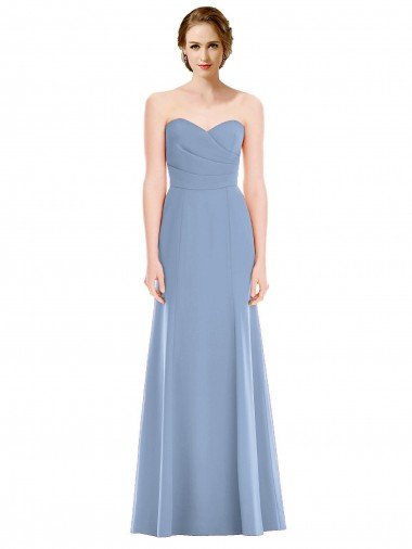 Draped Strapless Sweetheart Trumpet Chiffon Bridesmaid Dress Bristol