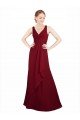 Twist-Knot V-Neckline Long Chiffon Bridesmaid Dress Bristol