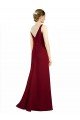 Twist-Knot V-Neckline Long Chiffon Bridesmaid Dress Bristol
