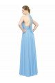 Keyhole Front Sheath Chiffon Bridesmaid Dress with Open Tie Back Bristol