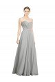 Sweetheart Strapless Draped Long Chiffon Bridesmaid Dress Bristol