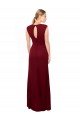 Cap Sleeves Chiffon Bridesmaid Dress / Prom Dress with Pleated V-Neck Bodice Bristol