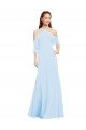 Chiffon Halter Neck Bridesmaids Dress with Flounced Neckline Bristol