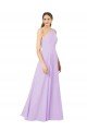 Grecian Inspired Simple One Shoulder Chiffon Formal Bridesmaid Dress with Ruching Bristol