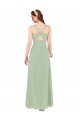 Feminine Chiffon Bridesmaid Dress with Ruching and V-Neckline Bristol