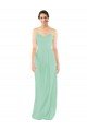Classic Long Chiffon Bridesmaid Dress with V-Neck Bristol