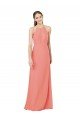 Modern Long Chiffon Bridesmaid Dress with Keyhole Back Bristol