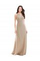 Elegant Bridesmaid with High Neckline and Illusion V-Neck Bristol