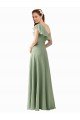 Chiffon Bridesmaids Dress with Ruffles Flutter Sleeves Bristol