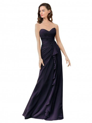 Strapless Chiffon Bridesmaids Dress with Sweetheart Neckline Bristol