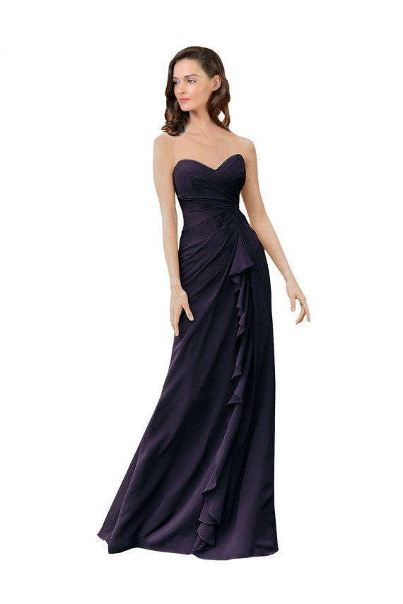 Strapless Chiffon Bridesmaids Dress with Sweetheart Neckline Bristol