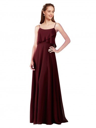 Chiffon Bridesmaids Dress with Spaghetti Straps Bristol