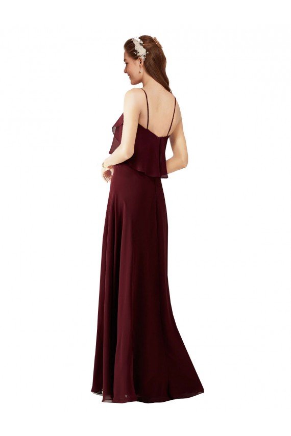 Chiffon Bridesmaids Dress with Spaghetti Straps Bristol