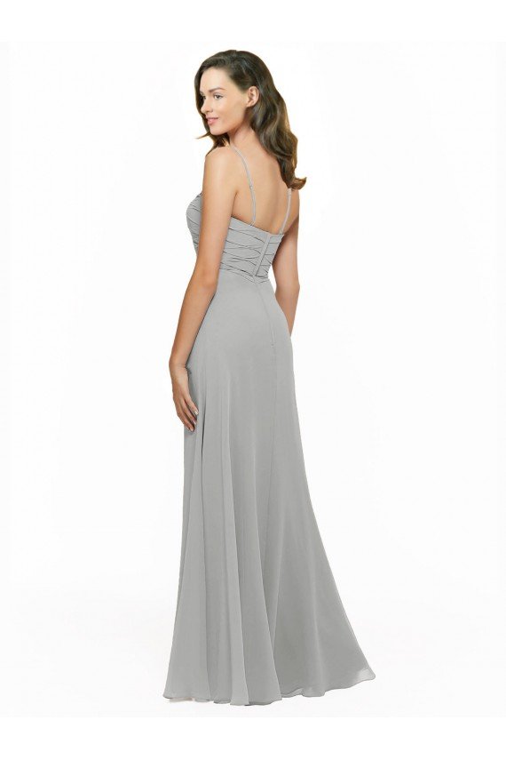 Chiffon Bridesmaid Dress with Sweetheart Neckline and Adjustable Straps Bristol