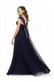 Chiffon Bridesmaid Dress with Rouched Draped Bodice and Watteau Back Bristol