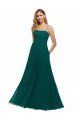 Chiffon Bridesmaid Dress with Pleated Bodice and Straps Bristol