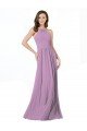 High Halter Chiffon Bridesmaid Dress with Ruffle Details Back Bristol