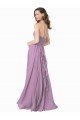 High Halter Chiffon Bridesmaid Dress with Ruffle Details Back Bristol