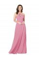 Chiffon Bridesmaid Dress / Prom Dress with Keyhole Front Bristol