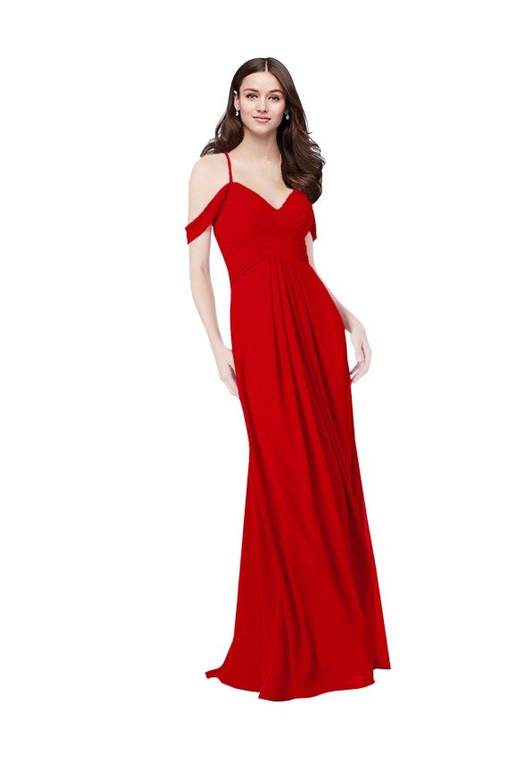 Cold Shoulder Chiffon Bridesmaid Dress Bristol