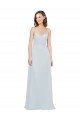 Slim A-Line Chiffon Bridesmaid Dress with Spaghetti Strap Gathered Bodice Bristol