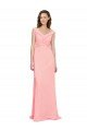 Luxe Chiffon Bridesmaid Dress with Shoulder Tip Gathered Bodice Bristol