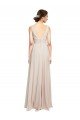 Long V-Neck Chiffon Bridesmaids Dress with Double Straps Bristol