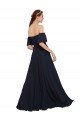 Off the Shoulder Floaty Sleeves Chiffon Bridesmaid Dress / Prom Dress with High Slit Bristol