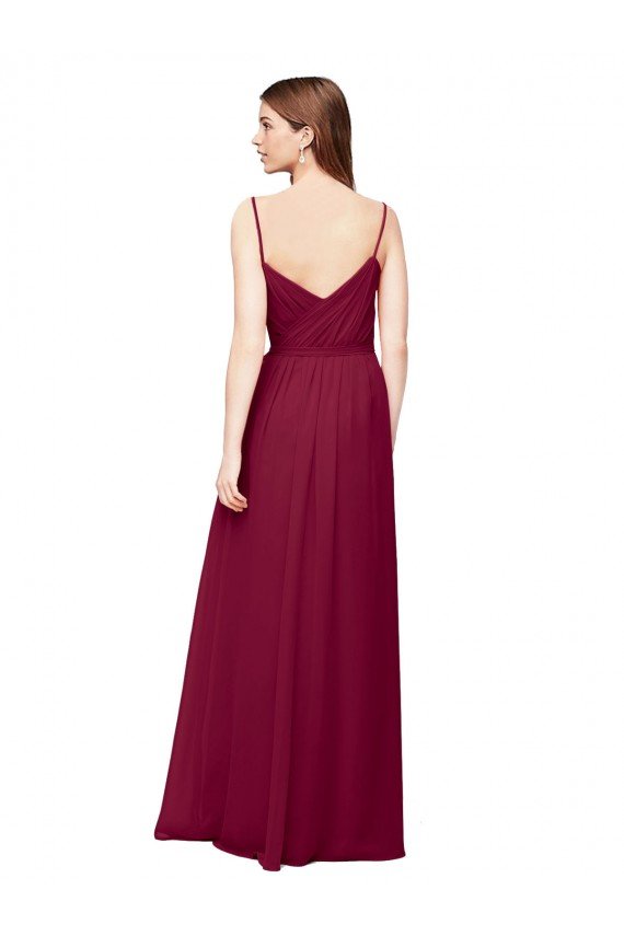 Wrapped Sweetheart Neckline Long Chiffon Bridesmaid Dress  Bristol
