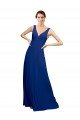 V-Neck Sheath Chiffon Bridesmaid Dress with V-Back Bristol