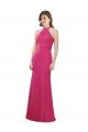 Slim A-Line Long Chiffon Bridesmaid Dress with Strappy Back Bristol