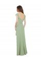 Draped Sweetheart Chiffon Bridesmaid Dress with Ruffled Cap Sleeves Bristol