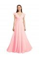 Chiffon A-Line Dress with Full Circle Skirt and Gathered Waistband Bristol