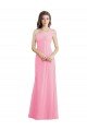 Single Shoulder Chiffon Bridesmaid Dress with Draped Bodice Bristol