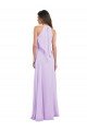 Halter Chiffon A-Line Bridesmaid Dress with Flounce Back Bristol