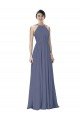 Halter Neck Ruched Bodice Chiffon Bridesmaid Dress Bristol