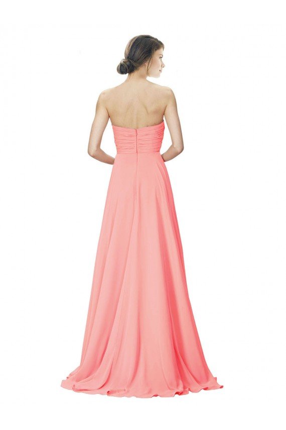 Strapless Chiffon Bridesmaid Dress with Ruched Sweetheart Neckline Bristol
