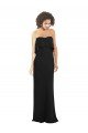 Strapless Chiffon Bridesmaid Dress with cascading Flounce Crop Top Bodice Bristol