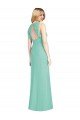 Jewel Neck Mermaid Open Back Chiffon Bridesmaid Dress Bristol