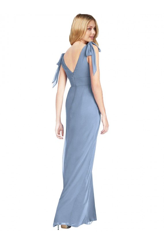 Bow-Shoulder Sleeveless Deep V-Back Mermaid Bridesmaid Dress Bristol