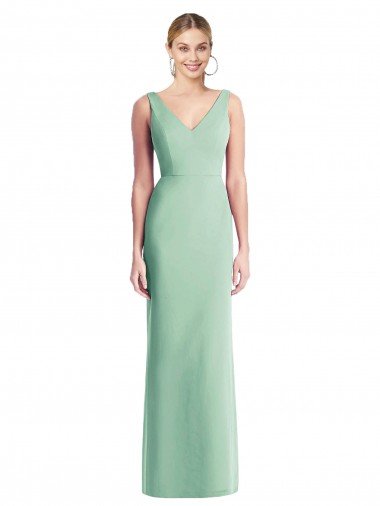 Sleeveless Tie Back Chiffon Trumpet Chiffon Bridesmaid Dress Bristol