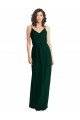 V-Neck Blouson Bodice Chiffon Maxi Bridesmaid Dress Bristol