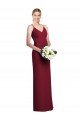 Full Length Draped Blouson Back Chiffon Maxi Bridesmaid Dress Bristol