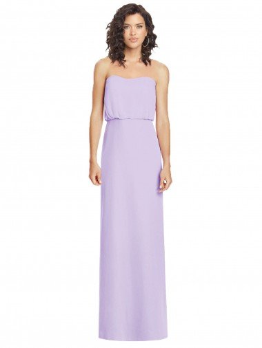 Full Length Lux Chiffon Blouson Bodice Bridesmaid Dress Bristol
