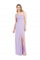 Spaghetti Straps Mermaid Chiffon Bridesmaid Dress with Side Front Slit Bristol