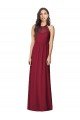 Halter Neck Full-Length Shirred Chiffon Bridesmaid Dress Bristol