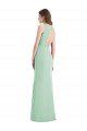 Sleek Open Back Chiffon V-Neck Bridesmaid Dress Bristol