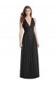 Full Length V-Neck Chiffon Bridesmaid Dress with Wide Criss Cross Straps Bristol