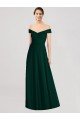 Full length Off the Shoulder Chiffon Bridesmaid Dress Bristol